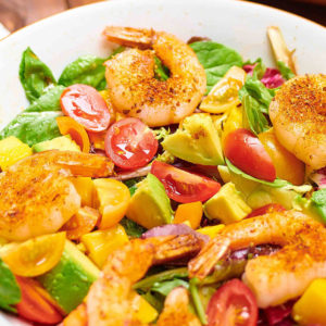 The Blind Pig Grilled Prawn & Avocado Salad